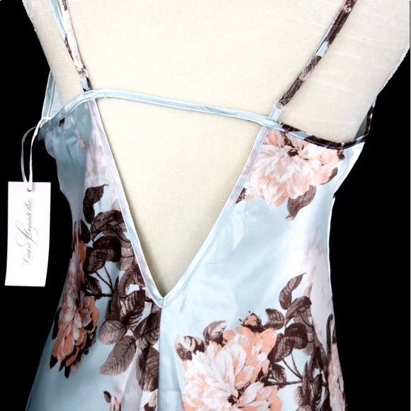 NEW with TAG Linea Donatella Satin and Lace Nightgown,Very Pretty, Sz M - Picture 3 of 13